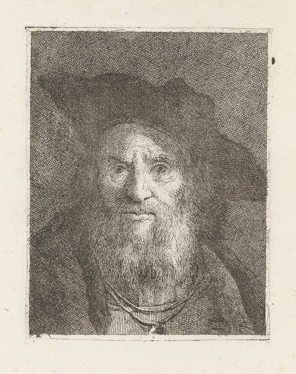 Vecchio con cappello, dalla Raccolta di Teste da Giovanni Domenico Tiepolo