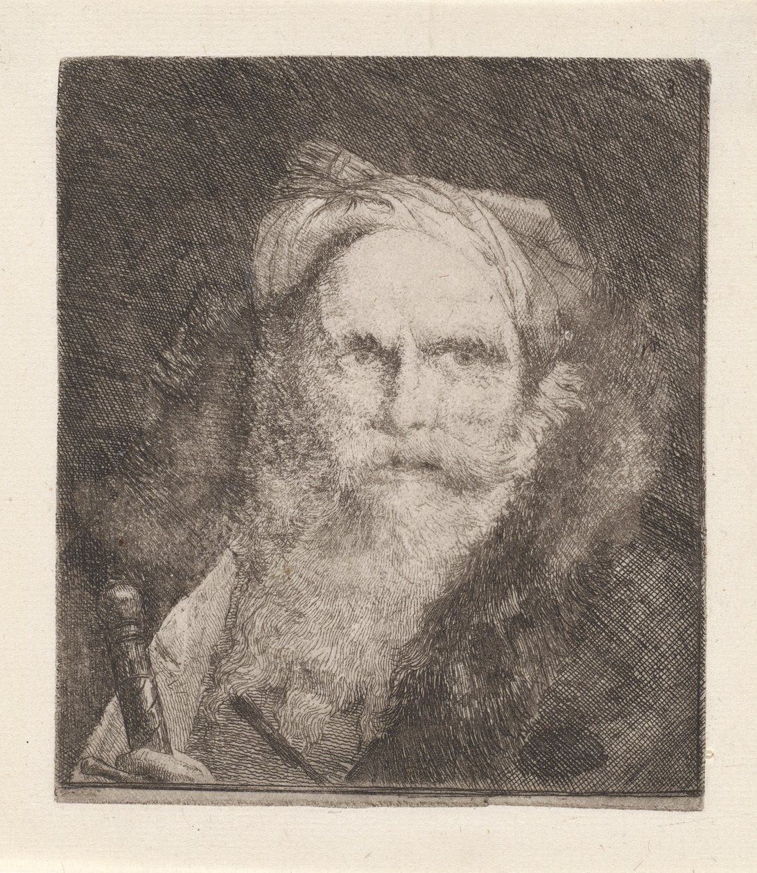 Vecchio con una spada, dalla Raccolta di Teste da Giovanni Domenico Tiepolo