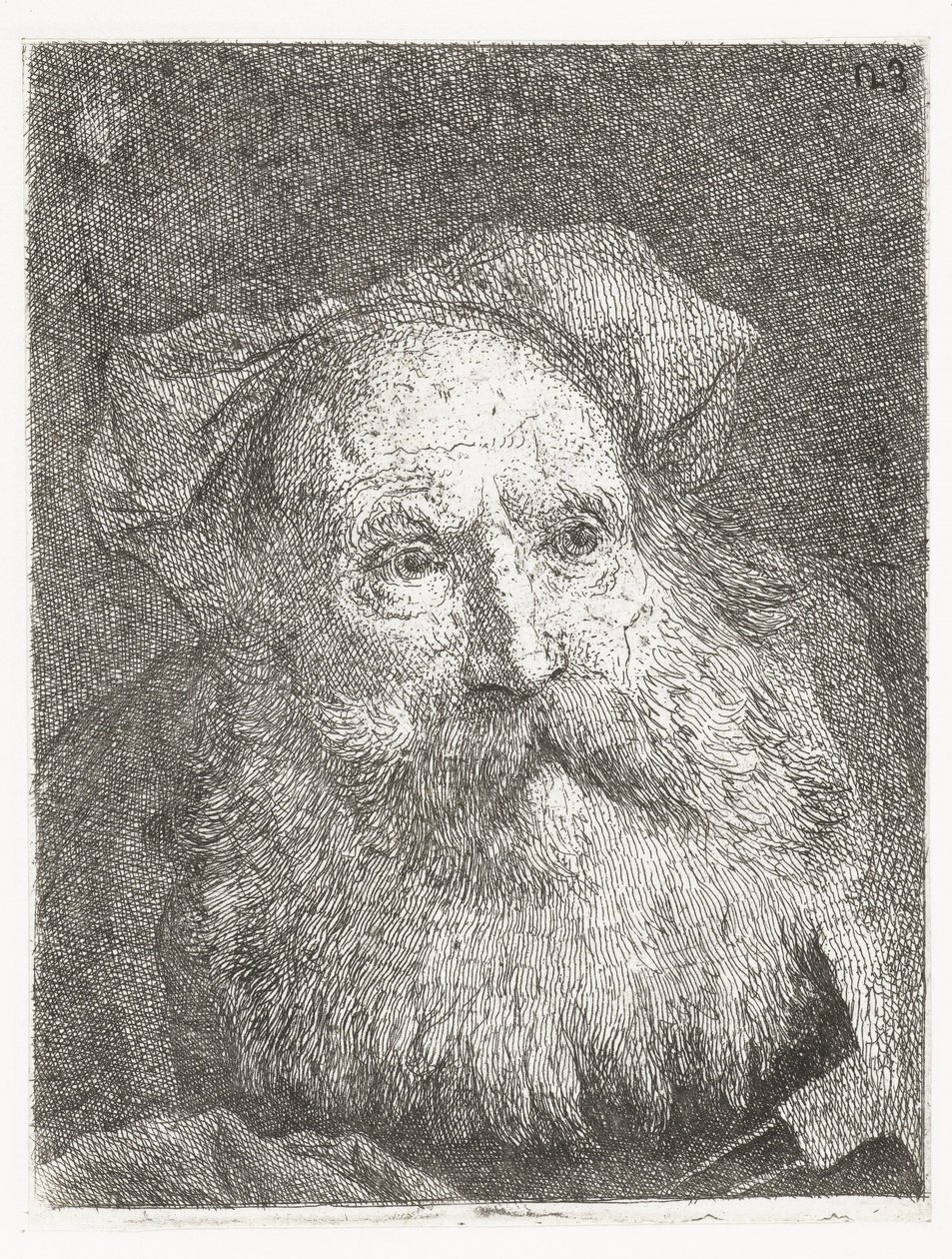 Vecchio con barba da Giovanni Domenico Tiepolo