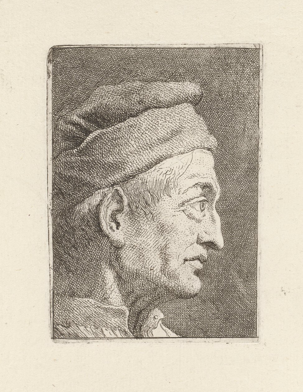 Profilo di un vecchio, dalla Raccolta di Teste da Giovanni Domenico Tiepolo
