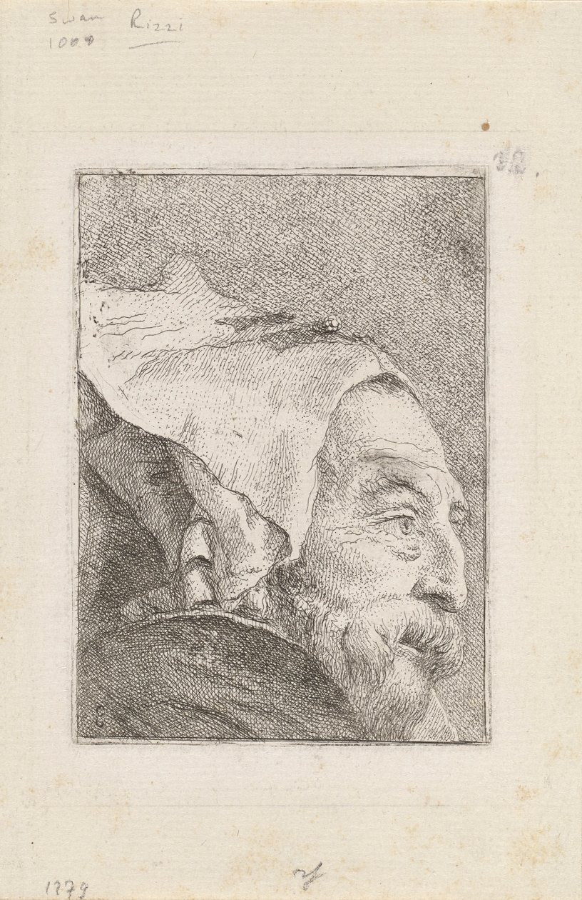 Profilo di un vecchio, dalla Raccolta di Teste da Giovanni Domenico Tiepolo