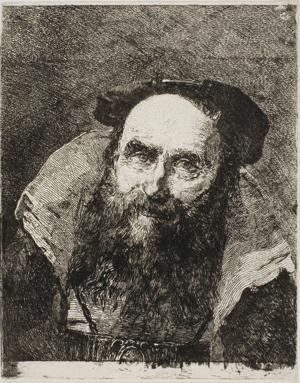 Vecchio sorridente da Giovanni Domenico Tiepolo