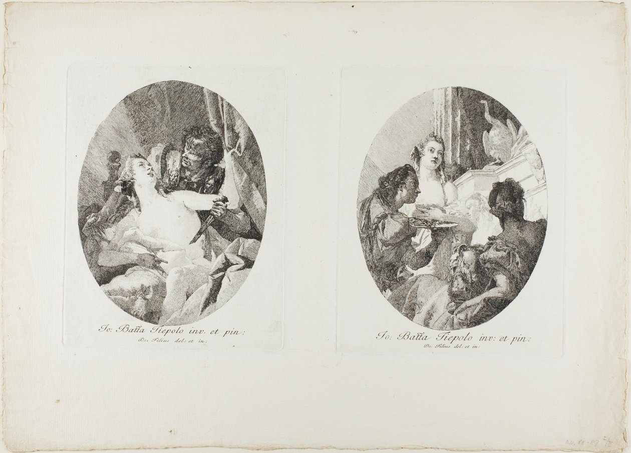 Tarquinio e Lucrezia e Cleopatra onorati con doni da Giovanni Domenico Tiepolo