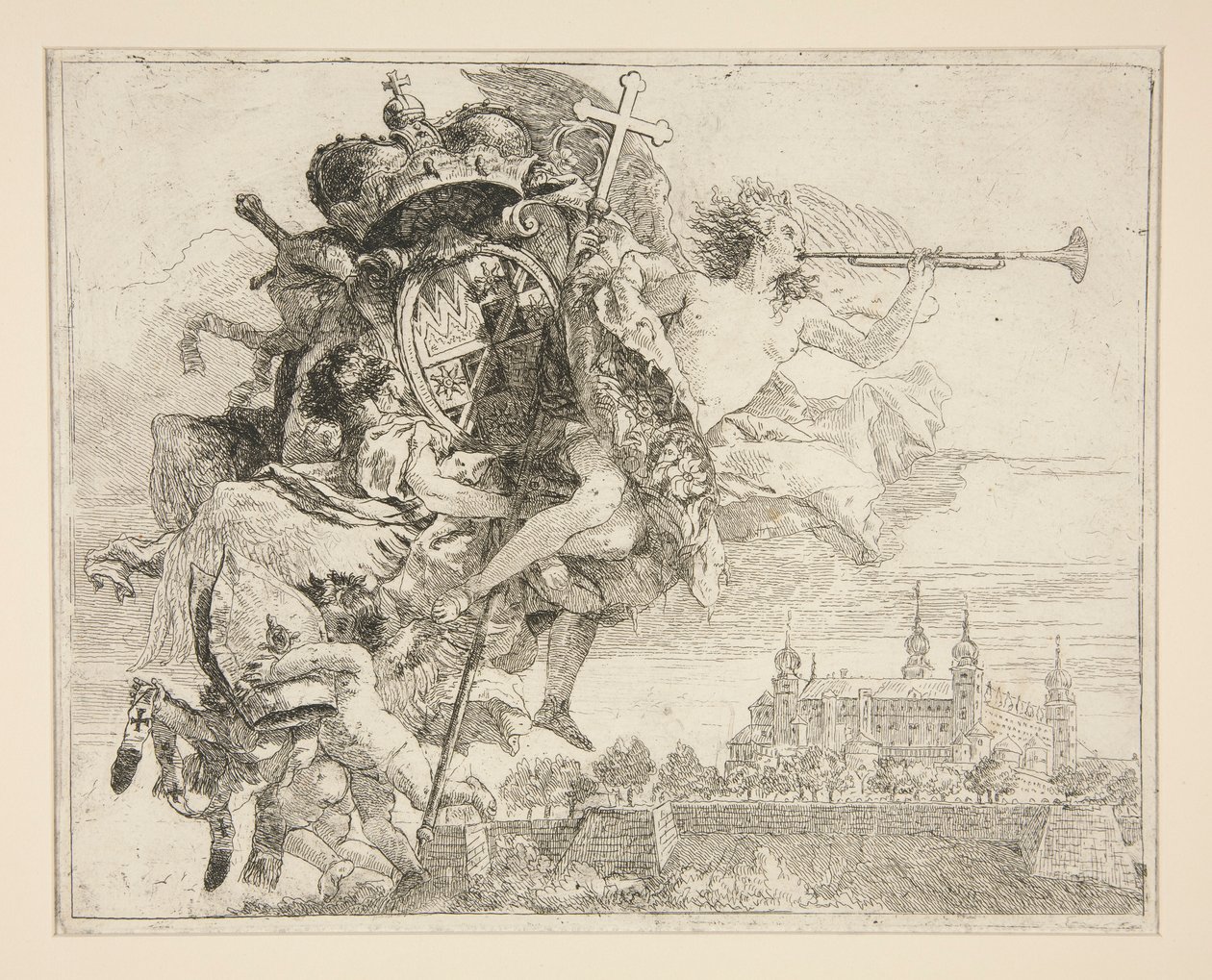 Le armi di Carl Phillipp von Greiffenklau, dalla serie Idee pittoresche sopra la fuga in Egitto da Giovanni Domenico Tiepolo