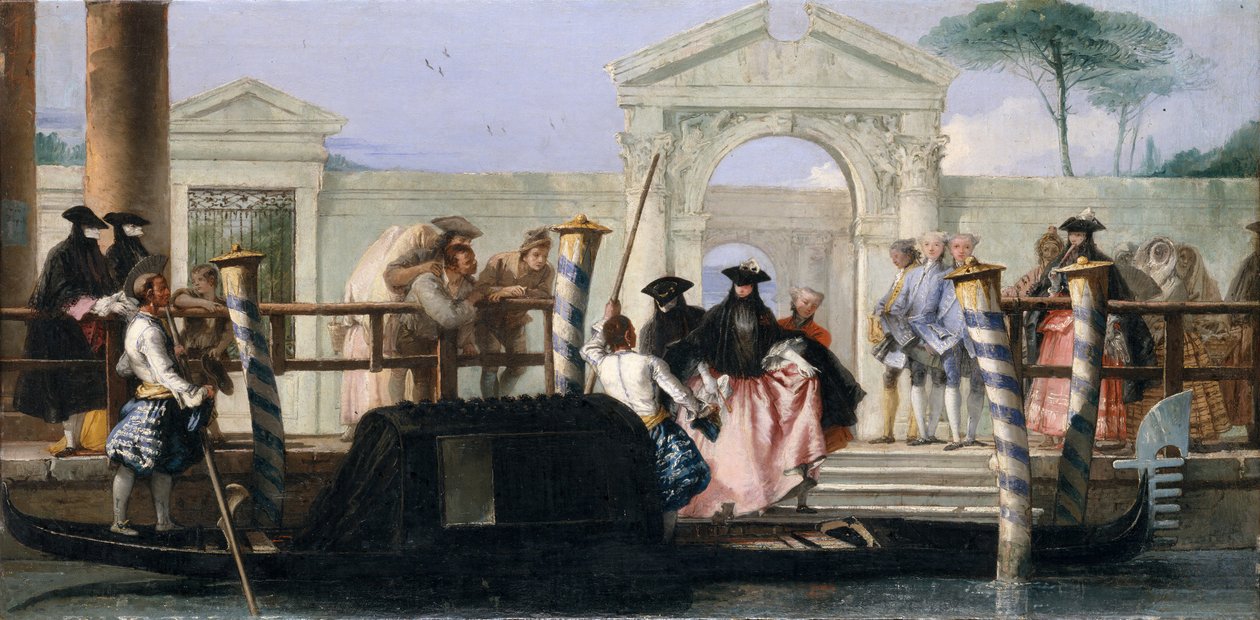 La partenza della gondola, metà degli anni 1760 da Giovanni Domenico Tiepolo