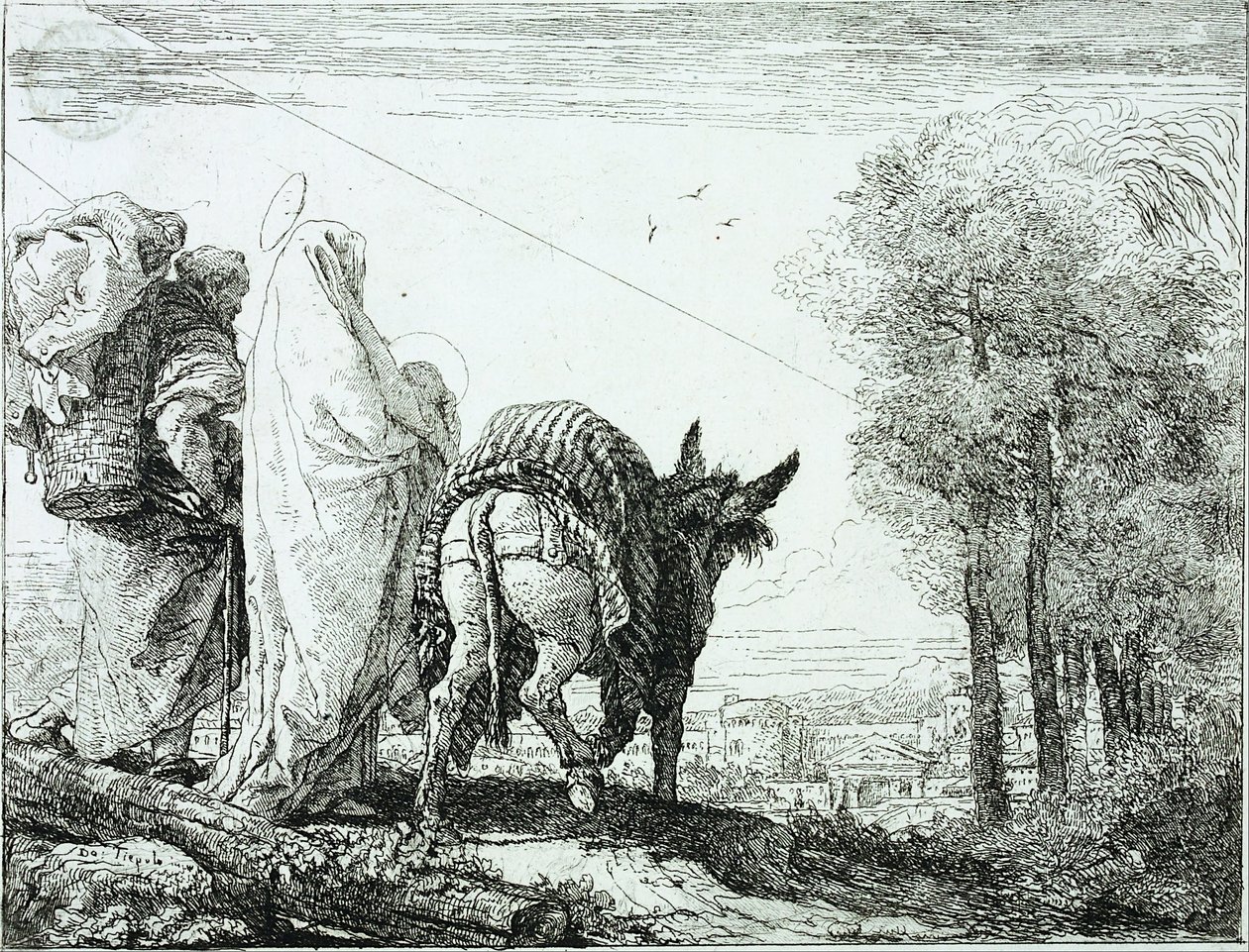 La fuga in Egitto da Giovanni Domenico Tiepolo