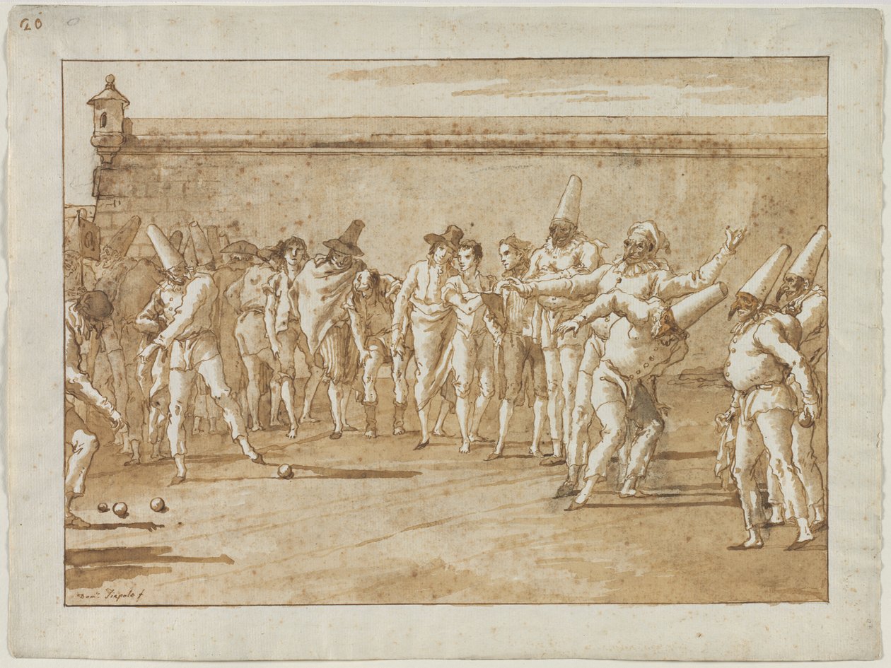 Il gioco delle bocce, 1790 da Giovanni Domenico Tiepolo