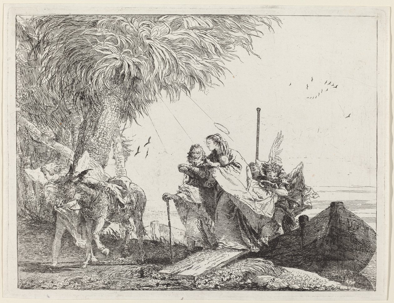La Sacra Famiglia sbarca da Giovanni Domenico Tiepolo