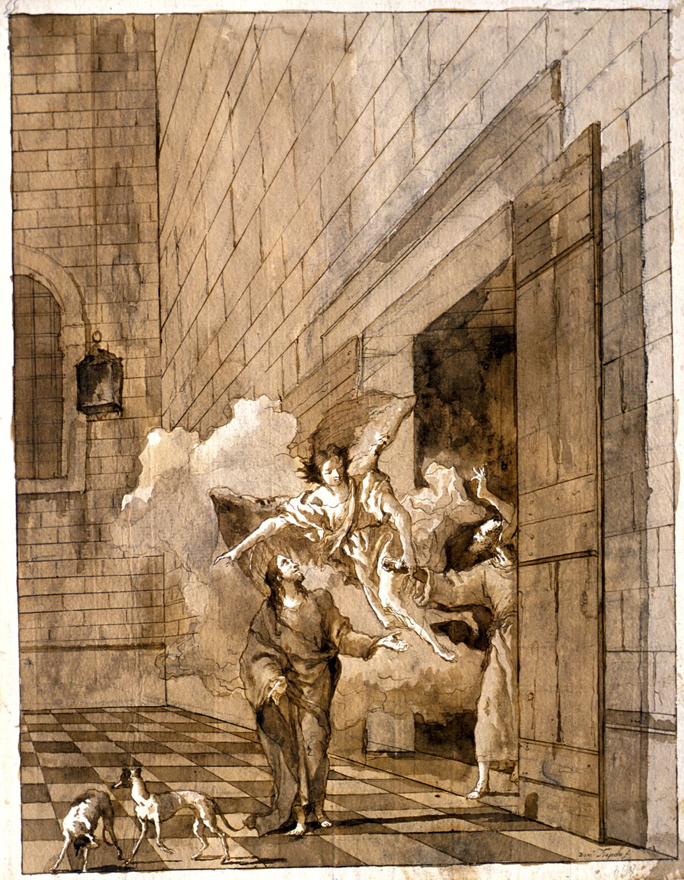 La liberazione di san Pietro e san Giovanni dalla prigione da Giovanni Domenico Tiepolo