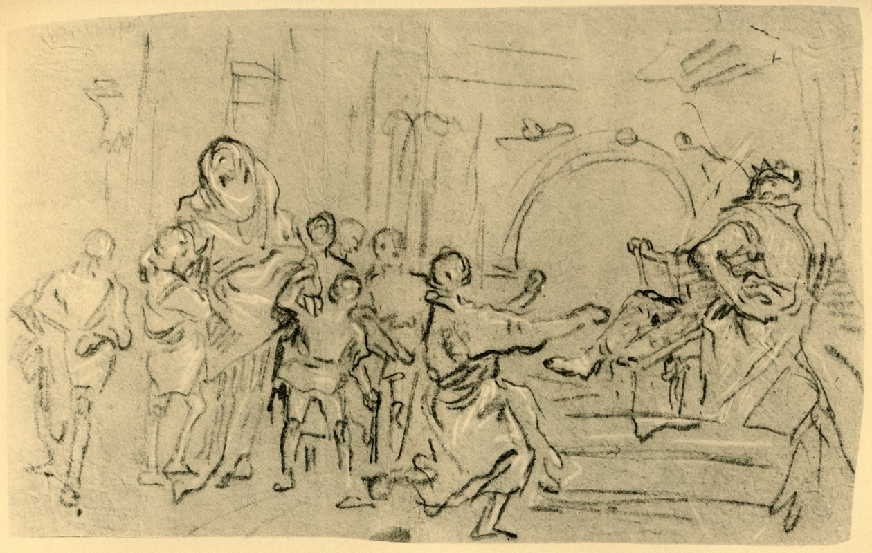 La madre dei Maccabei davanti ad Antioco, c1759, 1928 da Giovanni Domenico Tiepolo