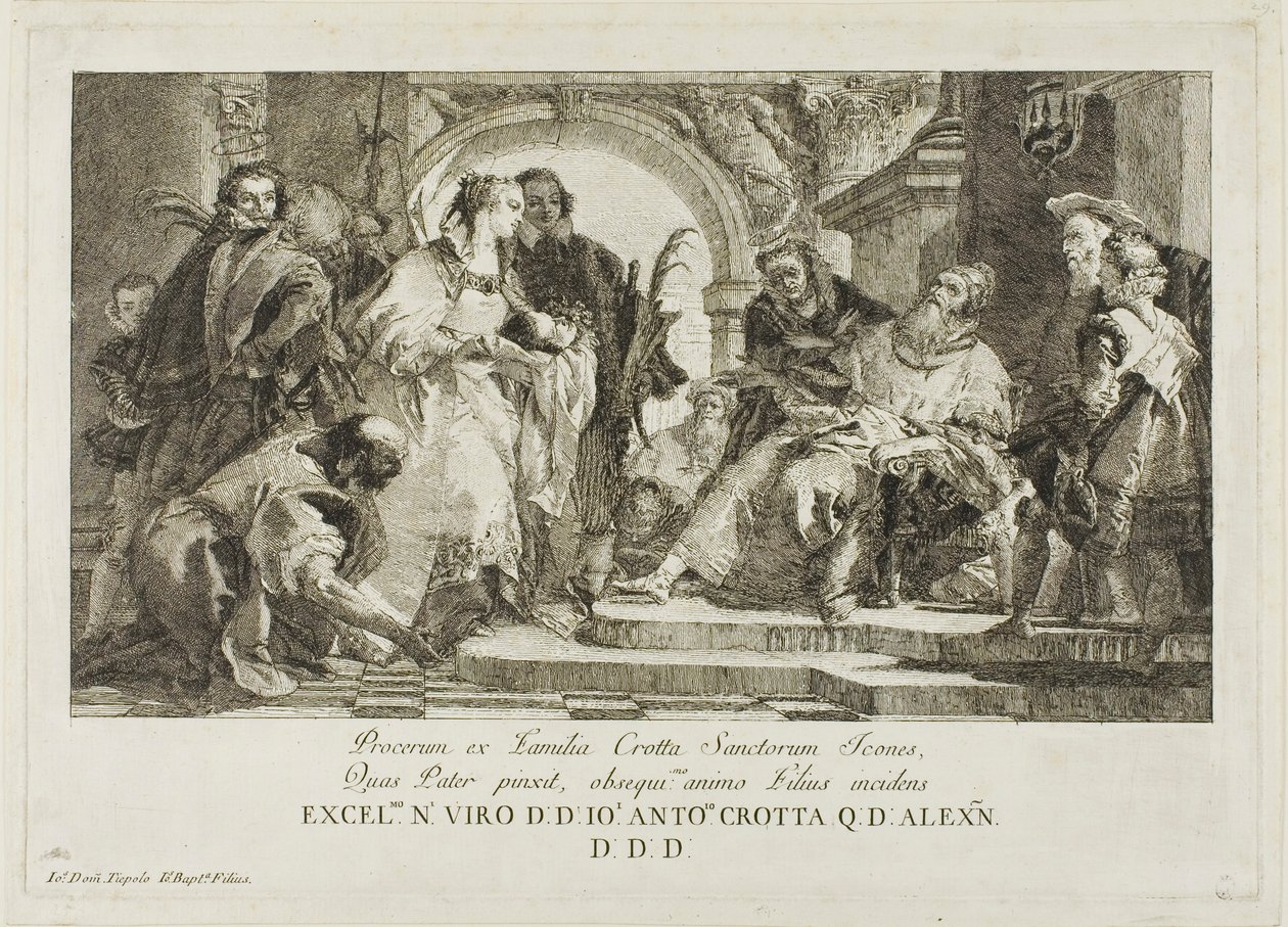 I santi patroni della famiglia Crotta da Giovanni Domenico Tiepolo