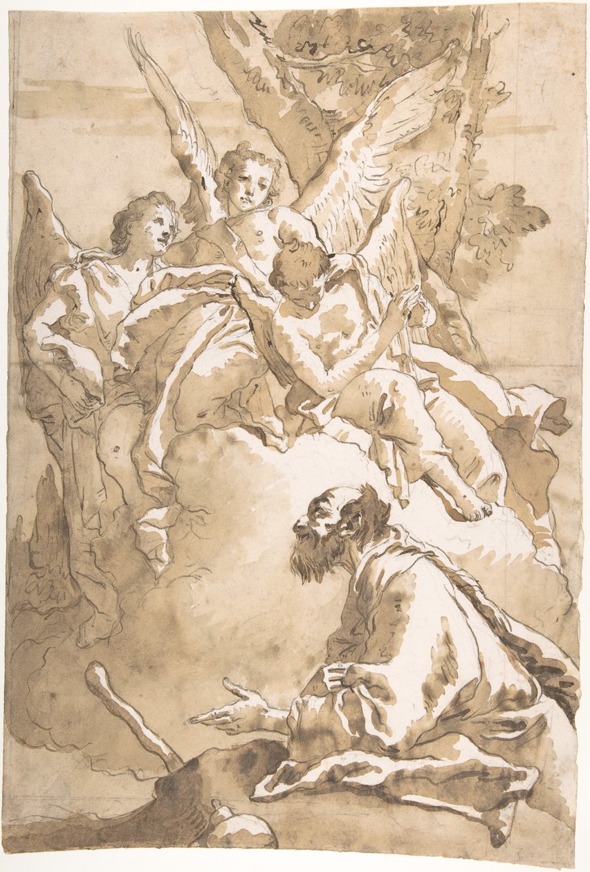 I tre angeli che apparvero ad Abramo presso le querce di Mamre da Giovanni Domenico Tiepolo