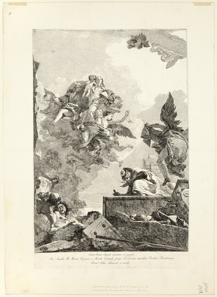 La Vergine appare a San Simone Stock da Giovanni Domenico Tiepolo