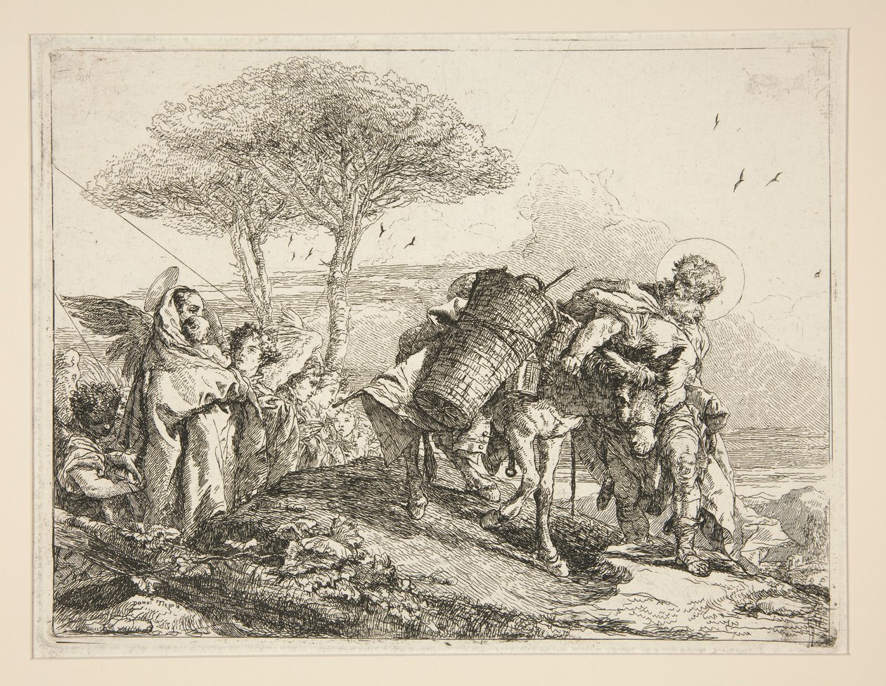 La Vergine con il Bambino, dalla serie Idee pittoresche sopra la fuga in Egitto da Giovanni Domenico Tiepolo