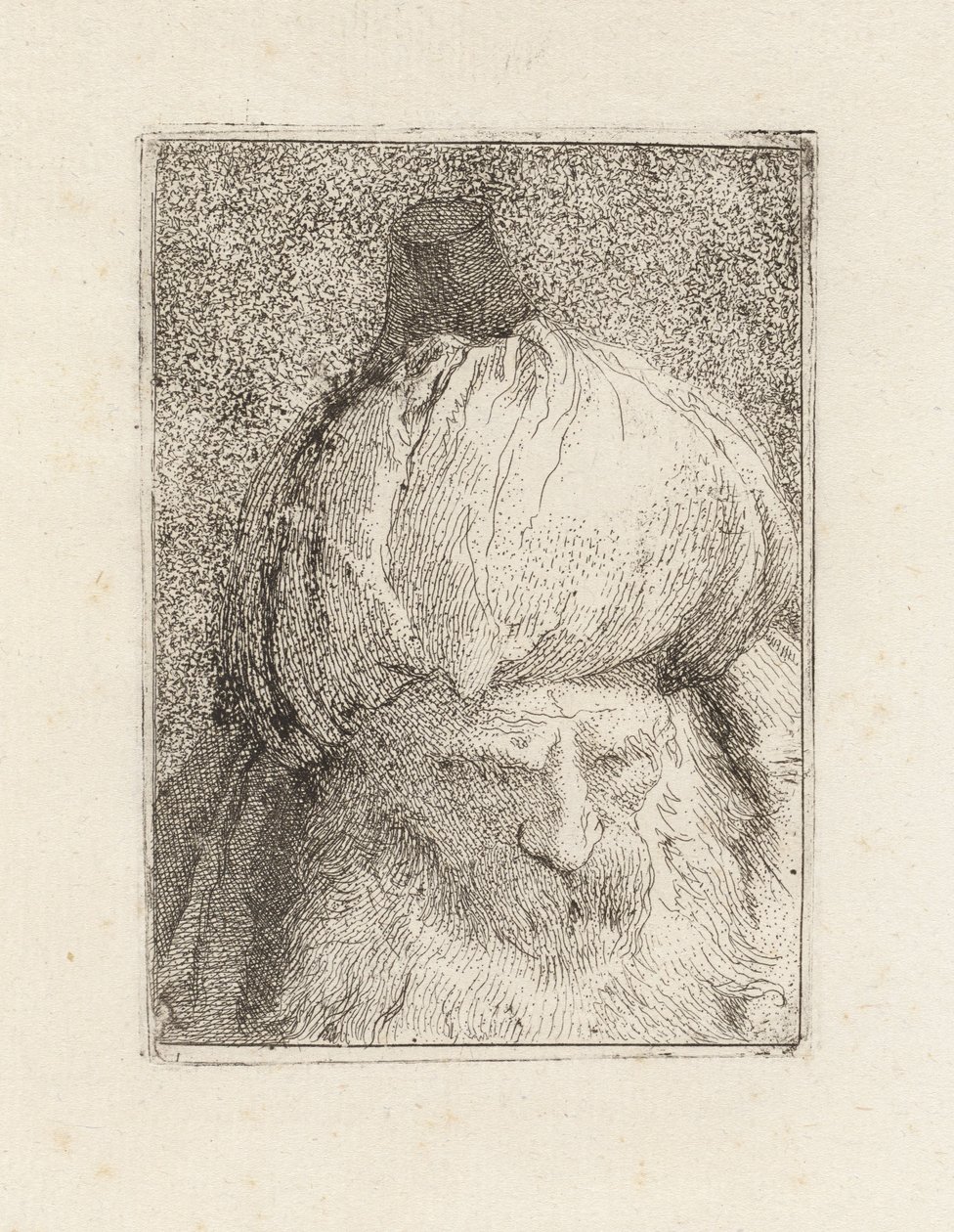Turco visto di fronte, dalla Raccolta di Teste (Collezione di teste) da Giovanni Domenico Tiepolo