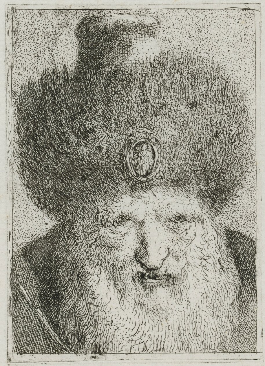Turco con cappello di pelliccia, dalla Raccolta di Teste da Giovanni Domenico Tiepolo