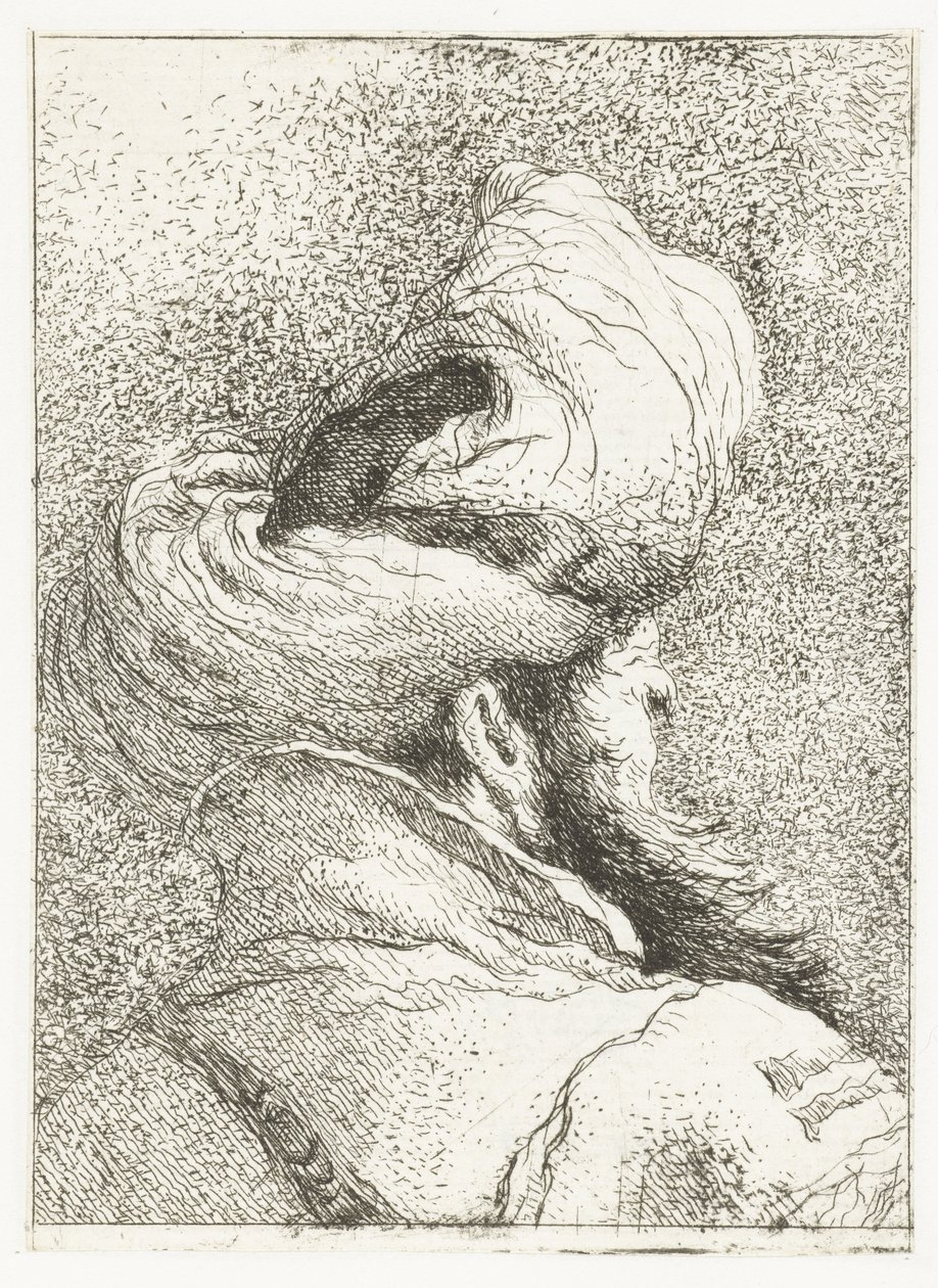 Uomo turco con il turbante da Giovanni Domenico Tiepolo