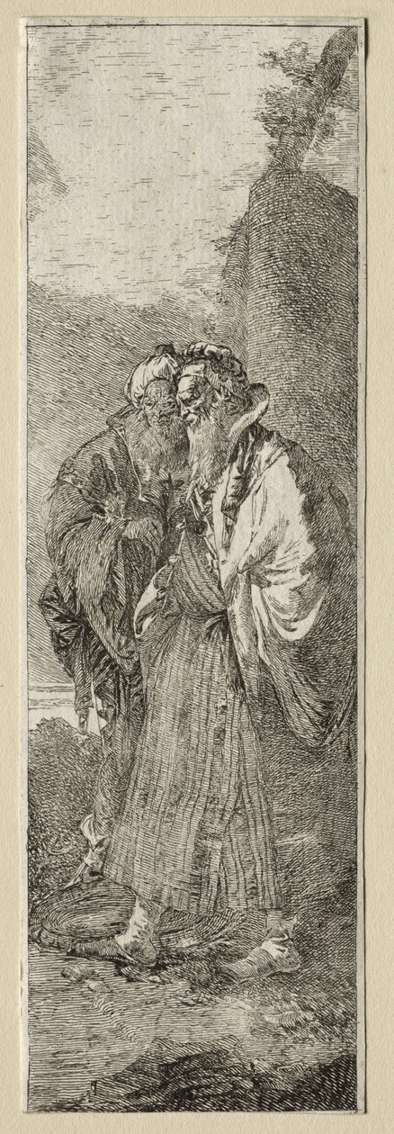 Due Vecchi in un Paesaggio da Giovanni Domenico Tiepolo