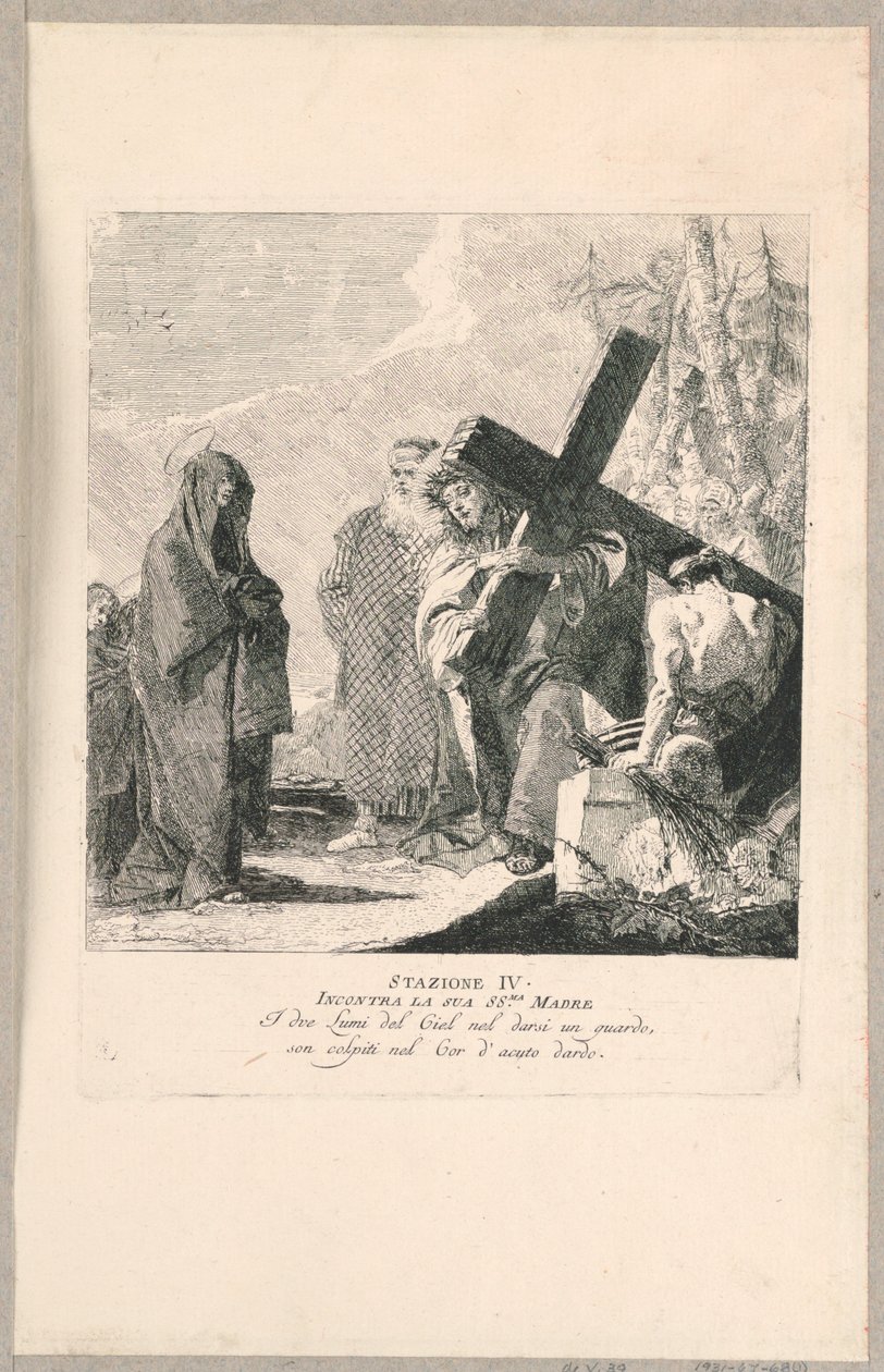 Via crucis - Stazione IV, incontra sua madre da Giovanni Domenico Tiepolo