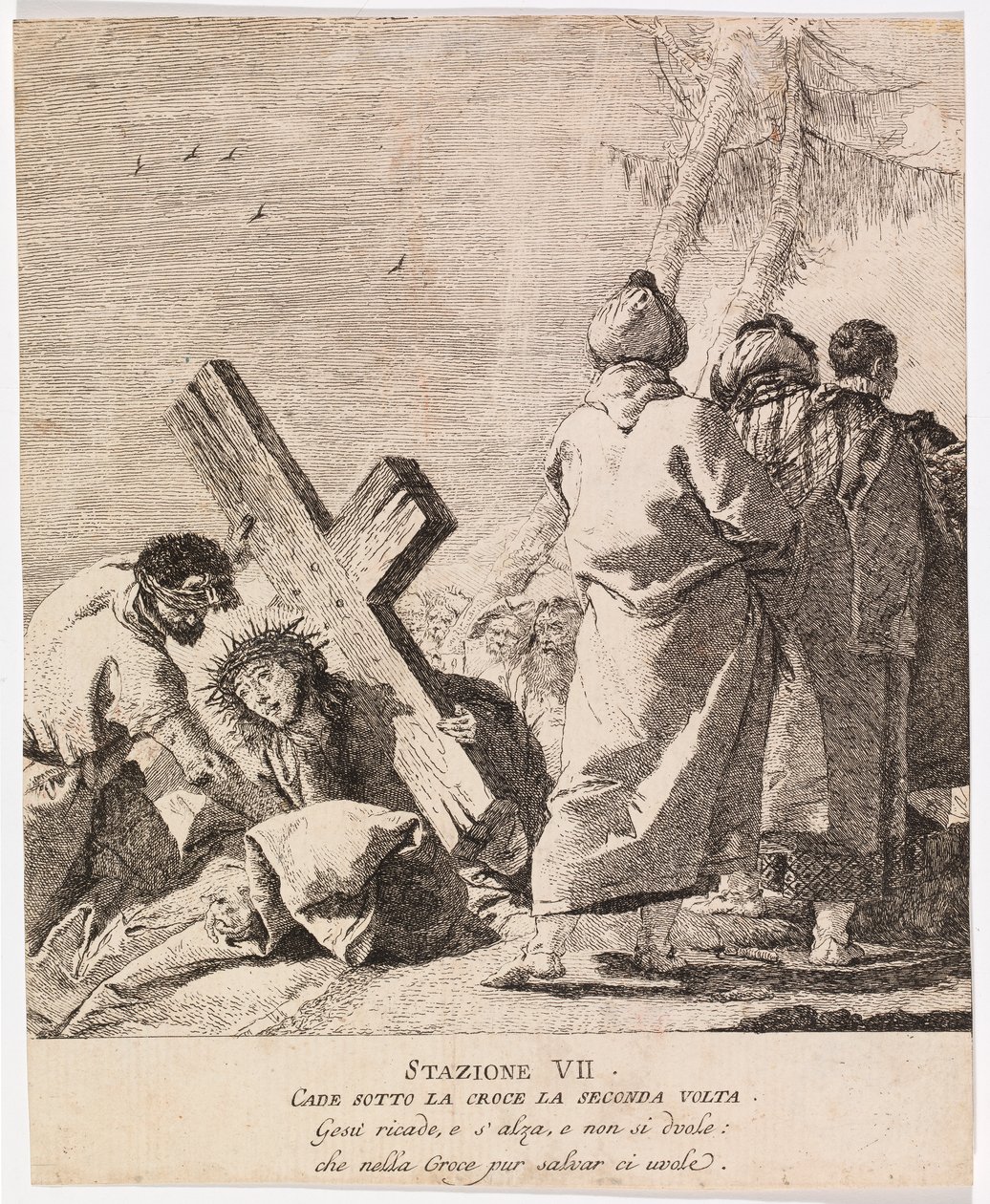 Via crucis - Stazione VII. Gesù cade per la seconda volta da Giovanni Domenico Tiepolo