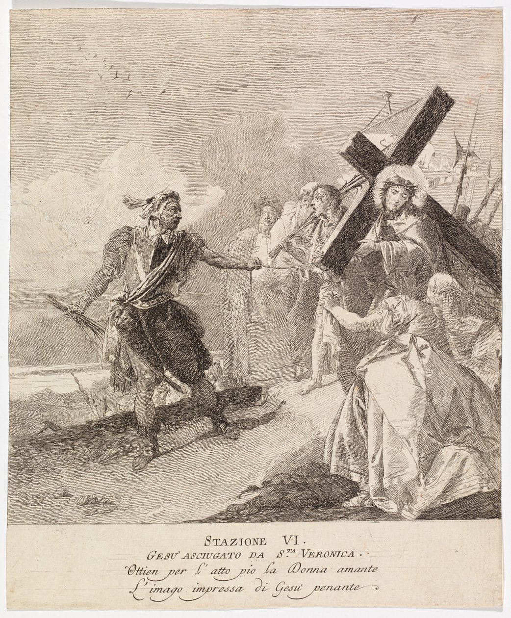 Via crucis - Stazione VI. Veronica asciuga il volto di Gesù da Giovanni Domenico Tiepolo