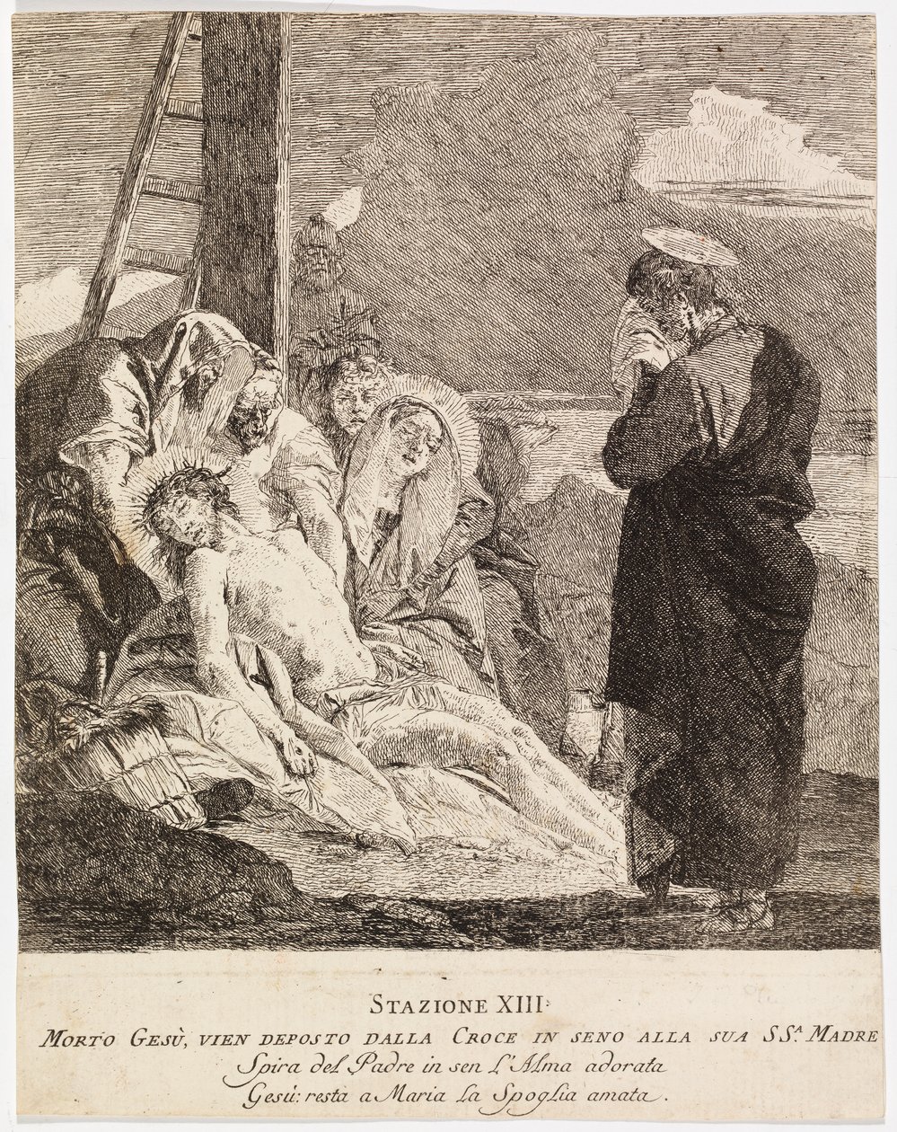 Via crucis - Stazione XIII. Gesù viene deposto dalla croce da Giovanni Domenico Tiepolo