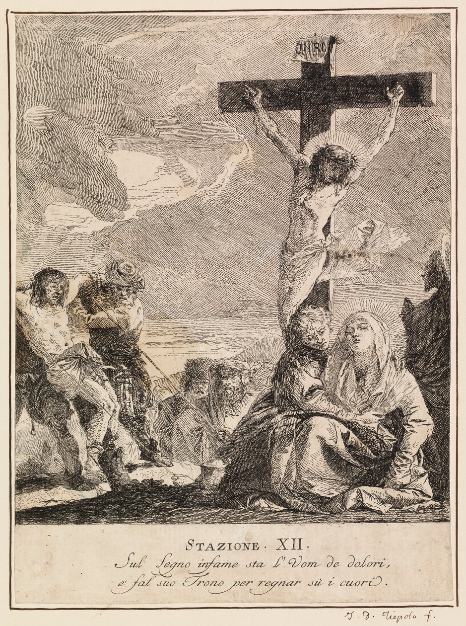 Via crucis - Stazione XII. Gesù muore sulla croce da Giovanni Domenico Tiepolo