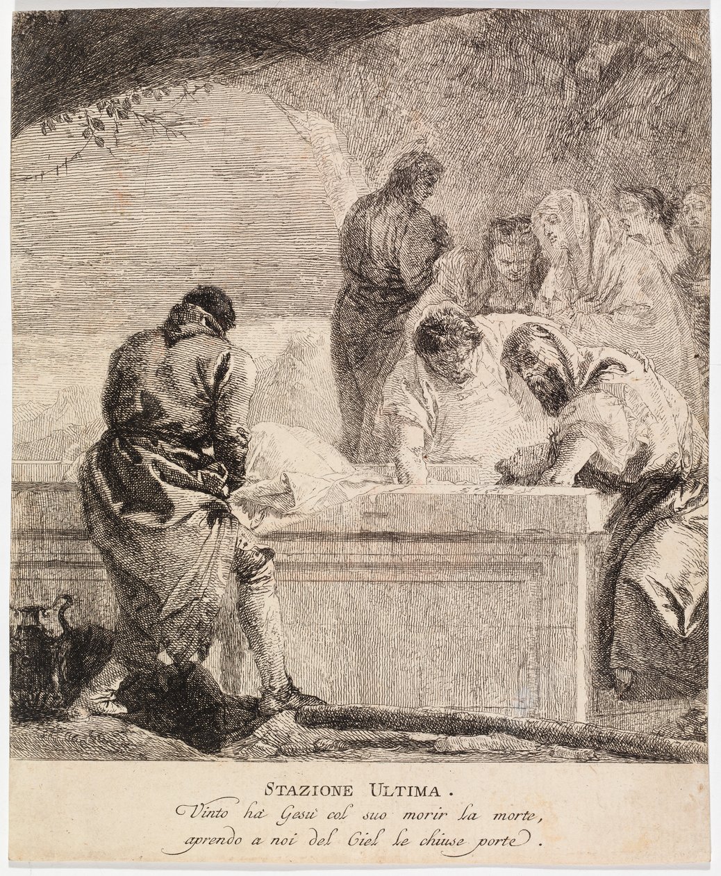 Via crucis - Stazione XIV. Gesù viene deposto nel sepolcro da Giovanni Domenico Tiepolo