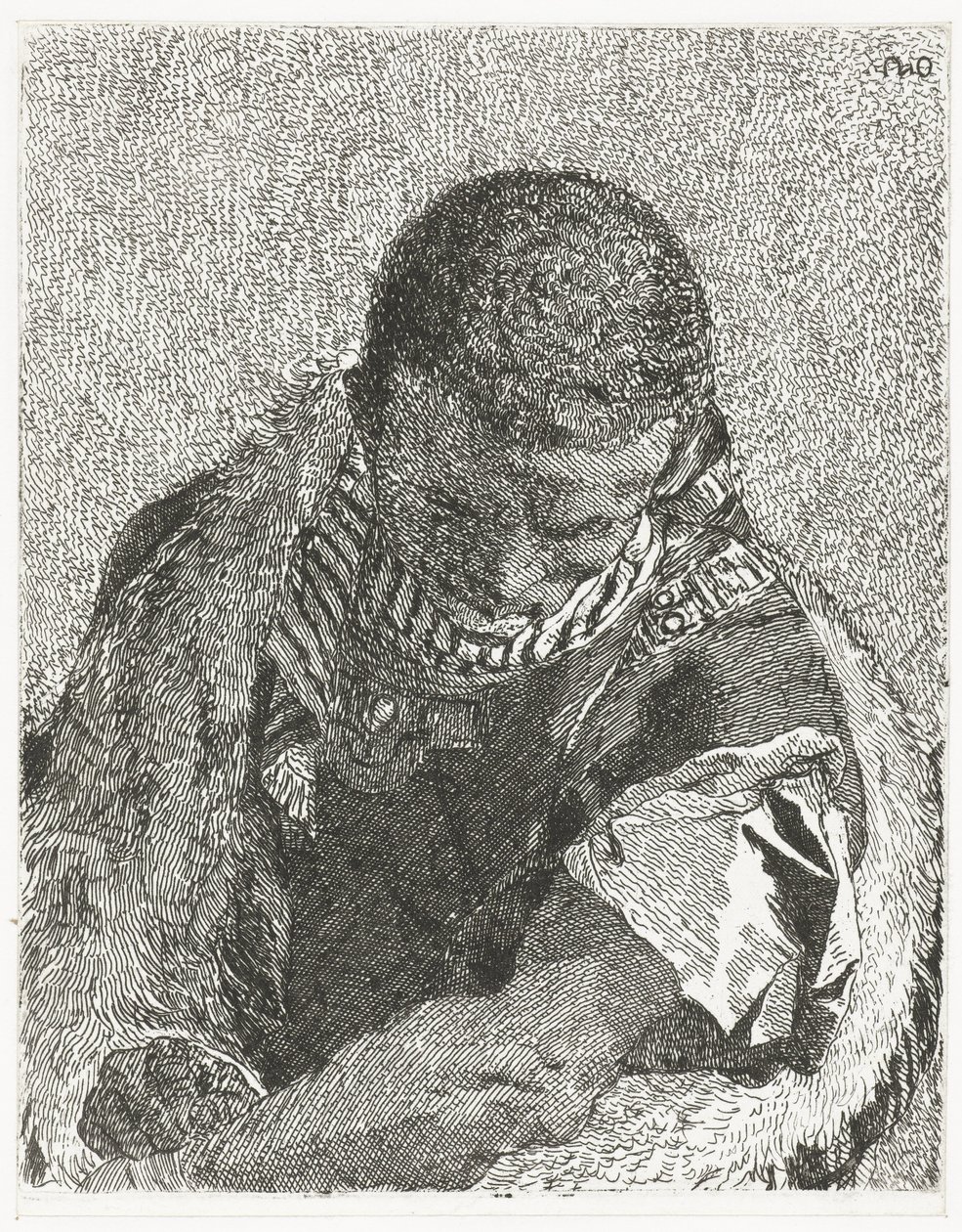 Ragazzo nero con testa china da Giovanni Domenico Tiepolo