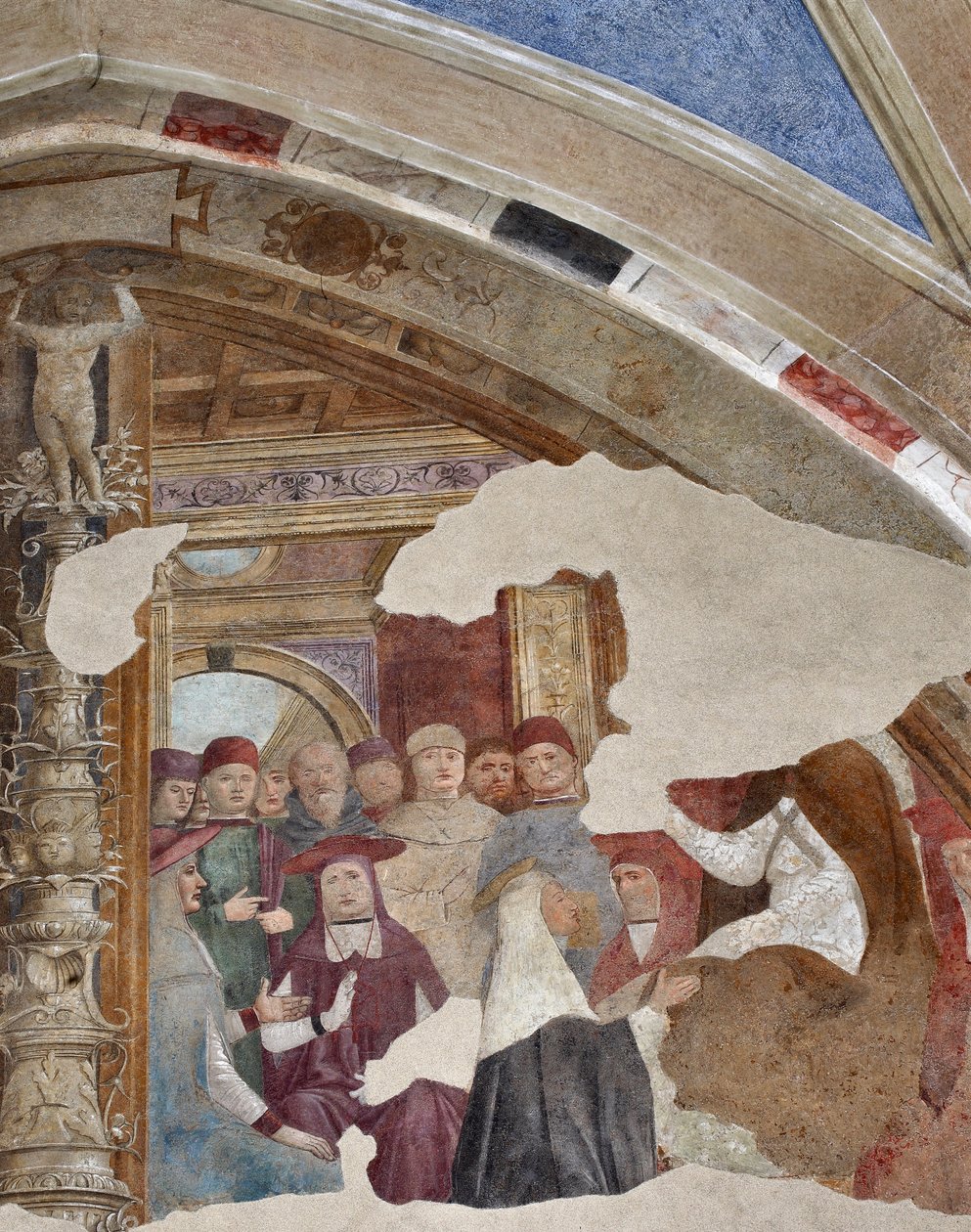 Rappresentazione di Santa Caterina da Siena davanti a Papa Gregorio XI ad Avignone da Giovanni Donato Montorfano