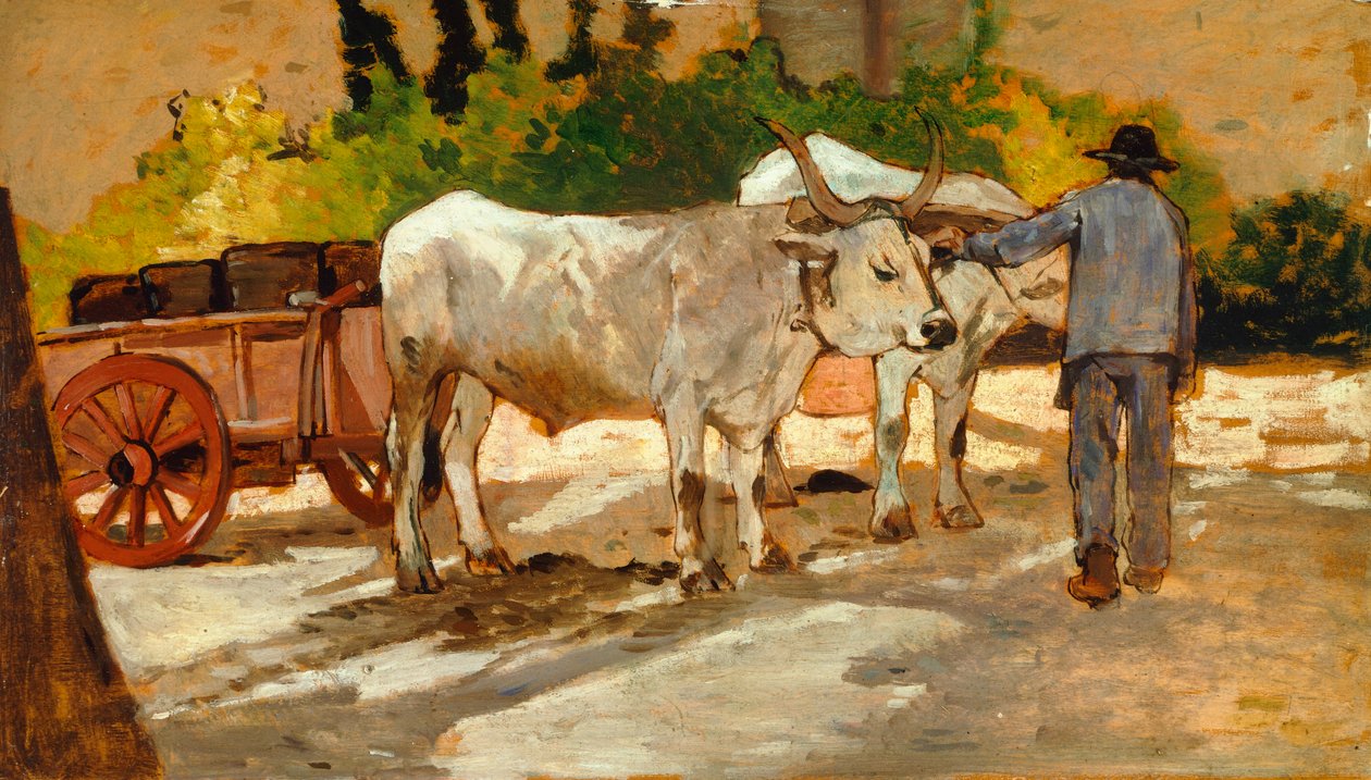 Buoi nel cortile da Giovanni Fattori