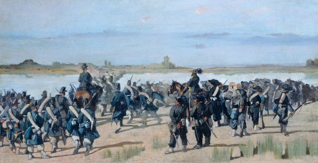 Attraversamento del fiume Mincio da Giovanni Fattori