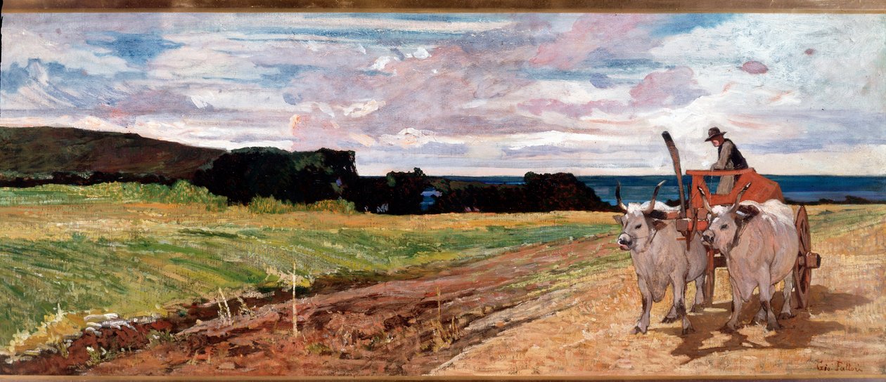 Aratro e buoi da Giovanni Fattori