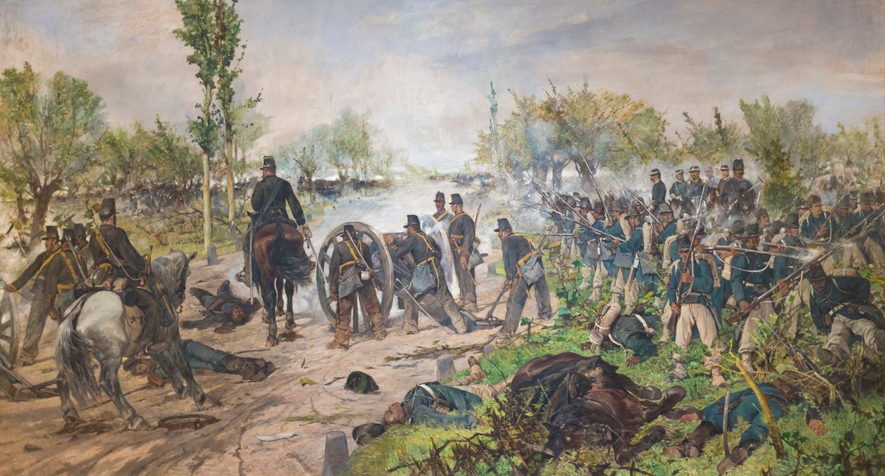 La battaglia di Custoza da Giovanni Fattori