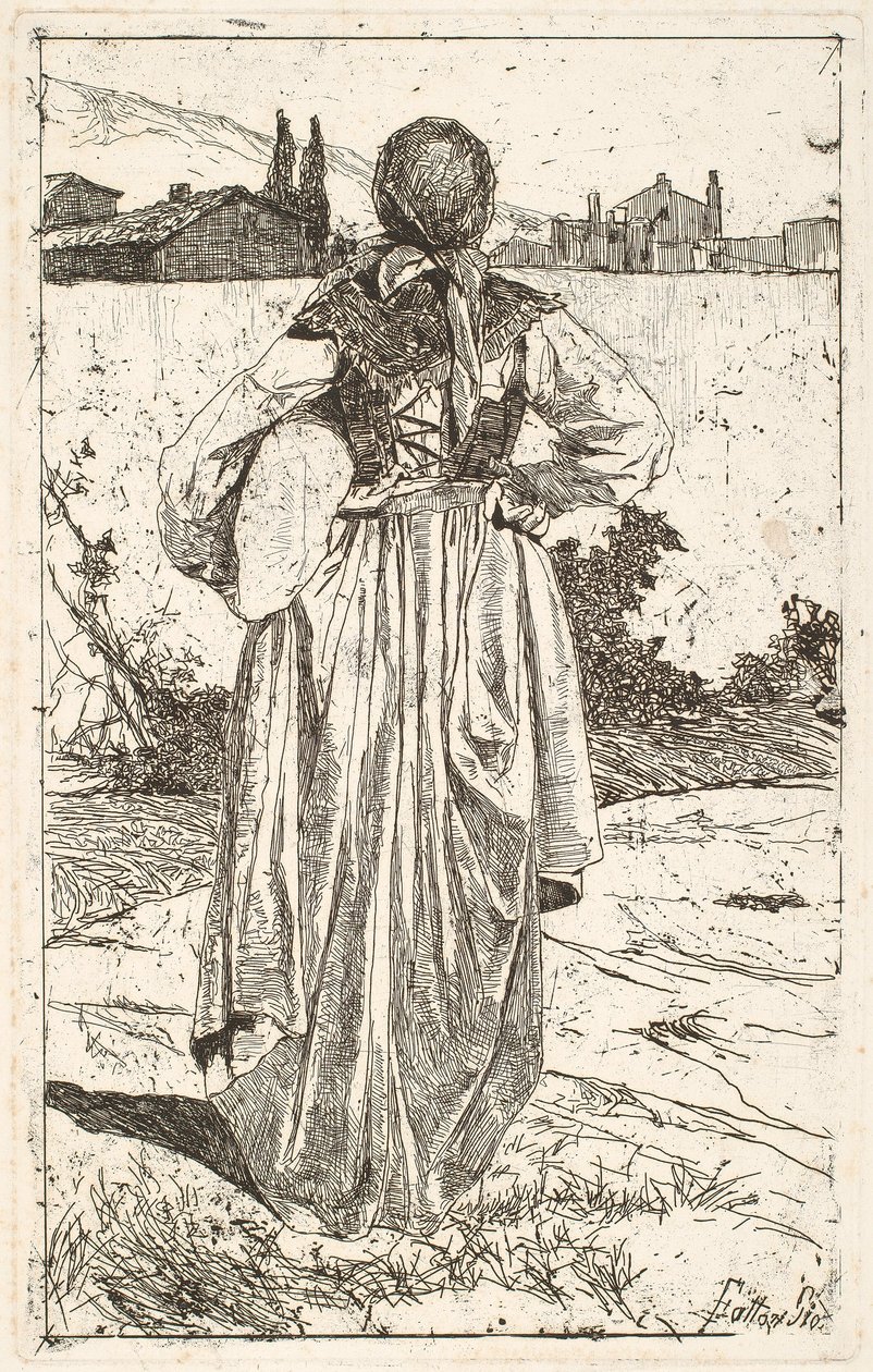 Woman of the Gabbro (Donna al gabbro) da Giovanni Fattori