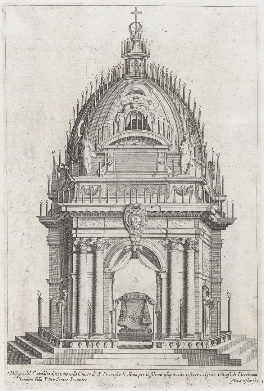 Progetto del catafalco per Francesco Piccolomini da Giovanni Florimi