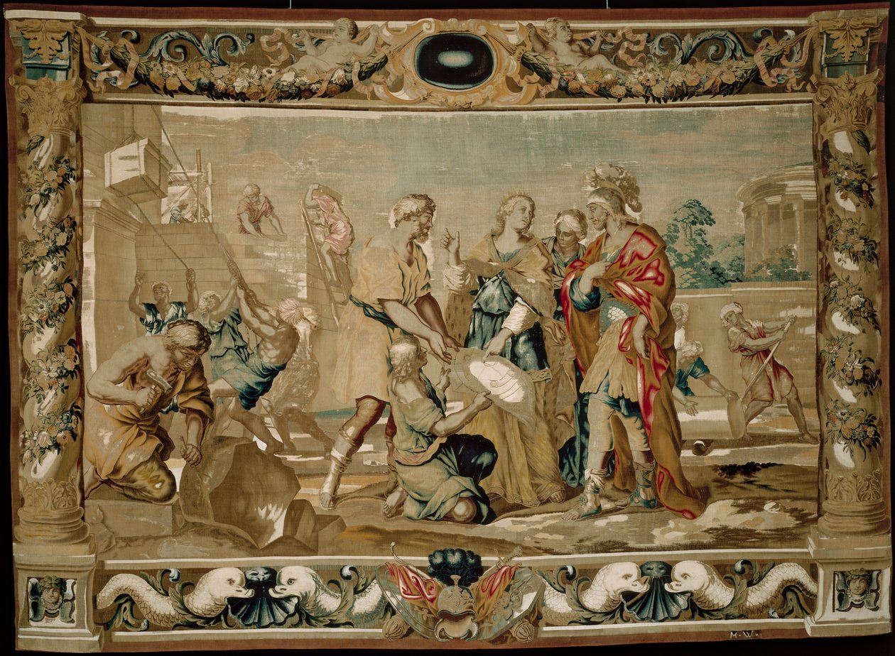 Didone mostra ad Enea i piani per le fortificazioni di Cartagine da Giovanni Francesco (1610 62) Romanelli