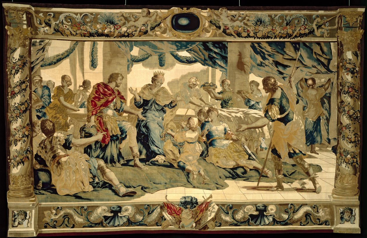Cupido travestito da figlio di Enea, presenta doni a Didone da Giovanni Francesco (1610 62) Romanelli