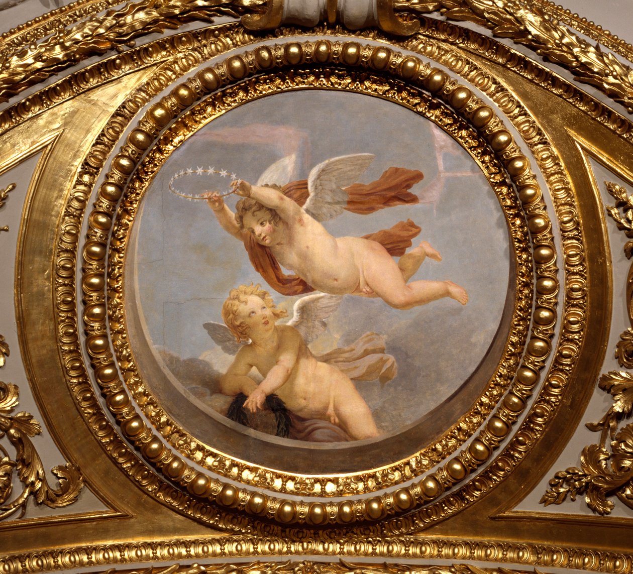 Amore. Dipinto di Giovanni Romanelli che decora il soffitto della Sala Antonina, camera degli appartamenti estivi della regina Anna d