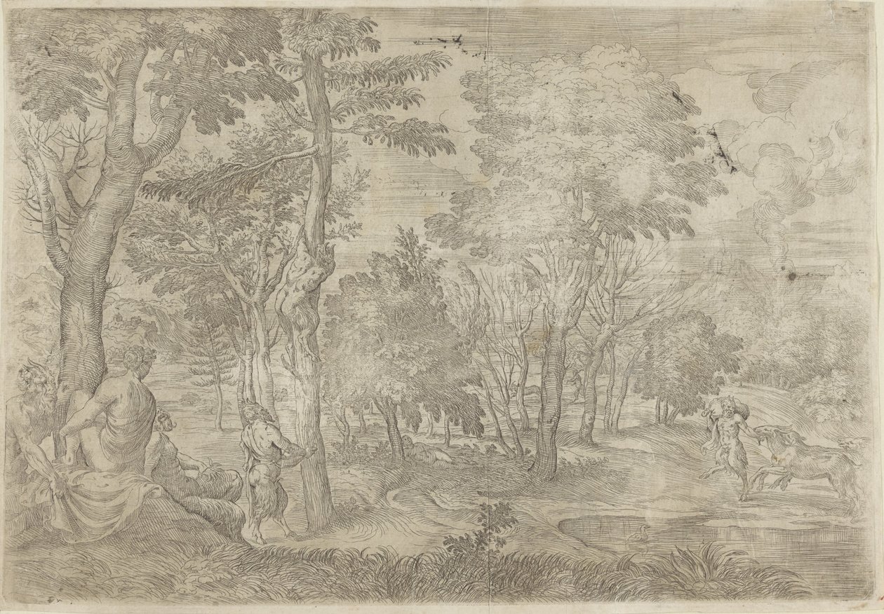 Paesaggio con ninfe e satiri da Giovanni Francesco Grimaldi