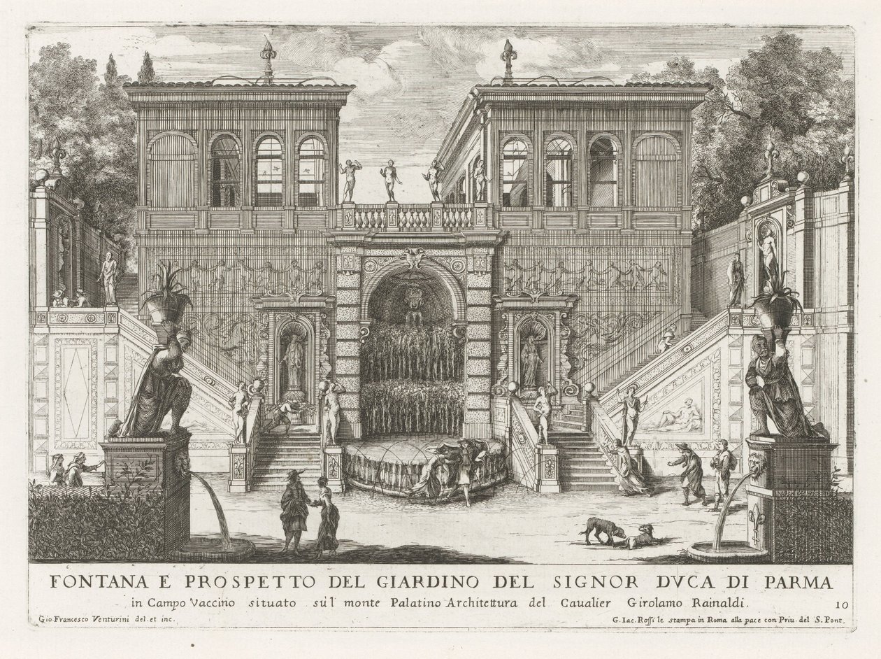 Giardini Farnesiani a Roma da Giovanni Francesco Venturini
