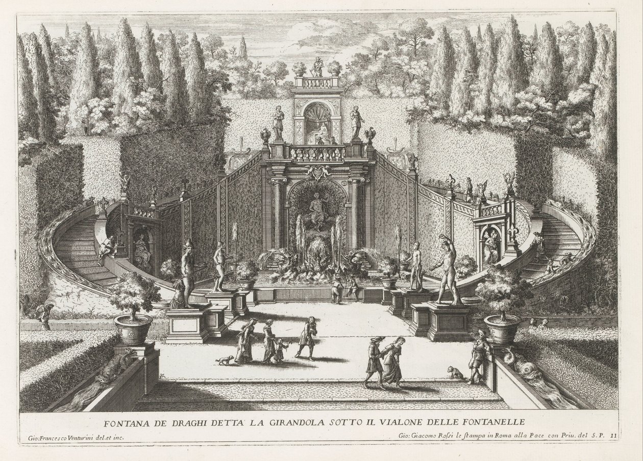 Fontana dei Draghi nei giardini di Villa d
