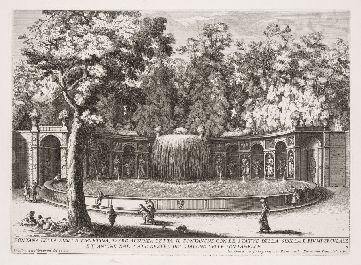 Le fontane di Roma, Libro IV, tavola 7: Fontana della Sibilla Tiburtina da Giovanni Francesco Venturini