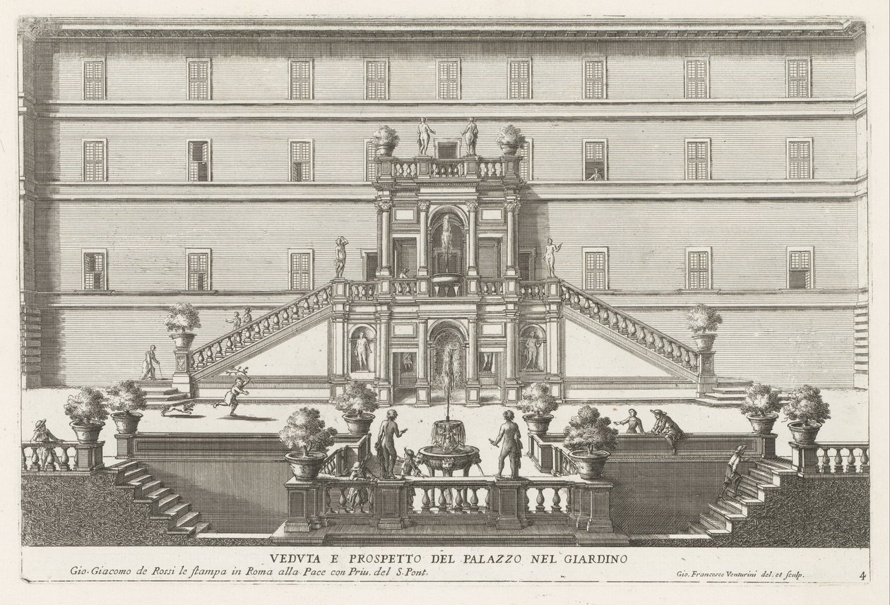 Lato giardino della Villa d