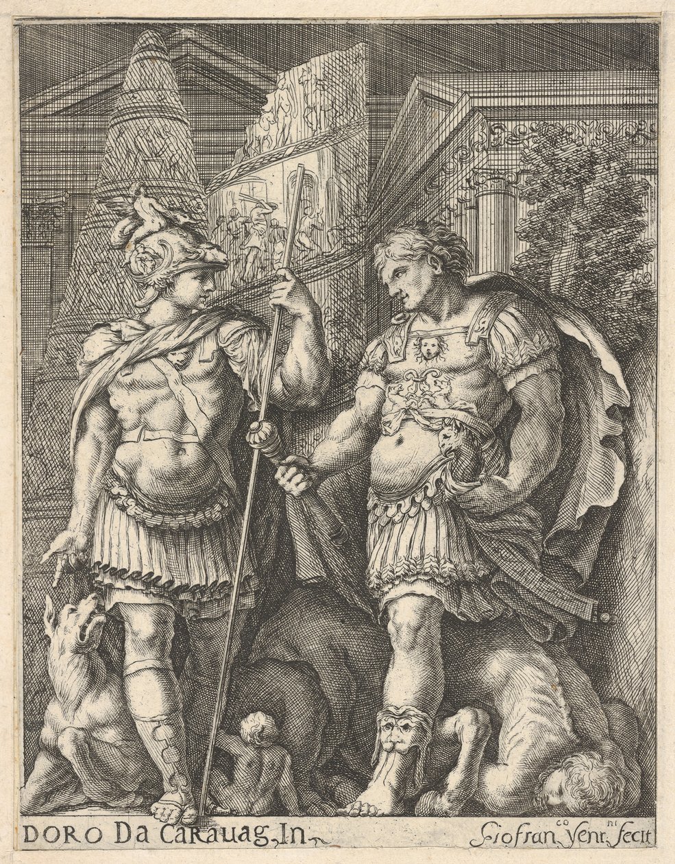 Due soldati romani, XVII secolo da Giovanni Francesco Venturini
