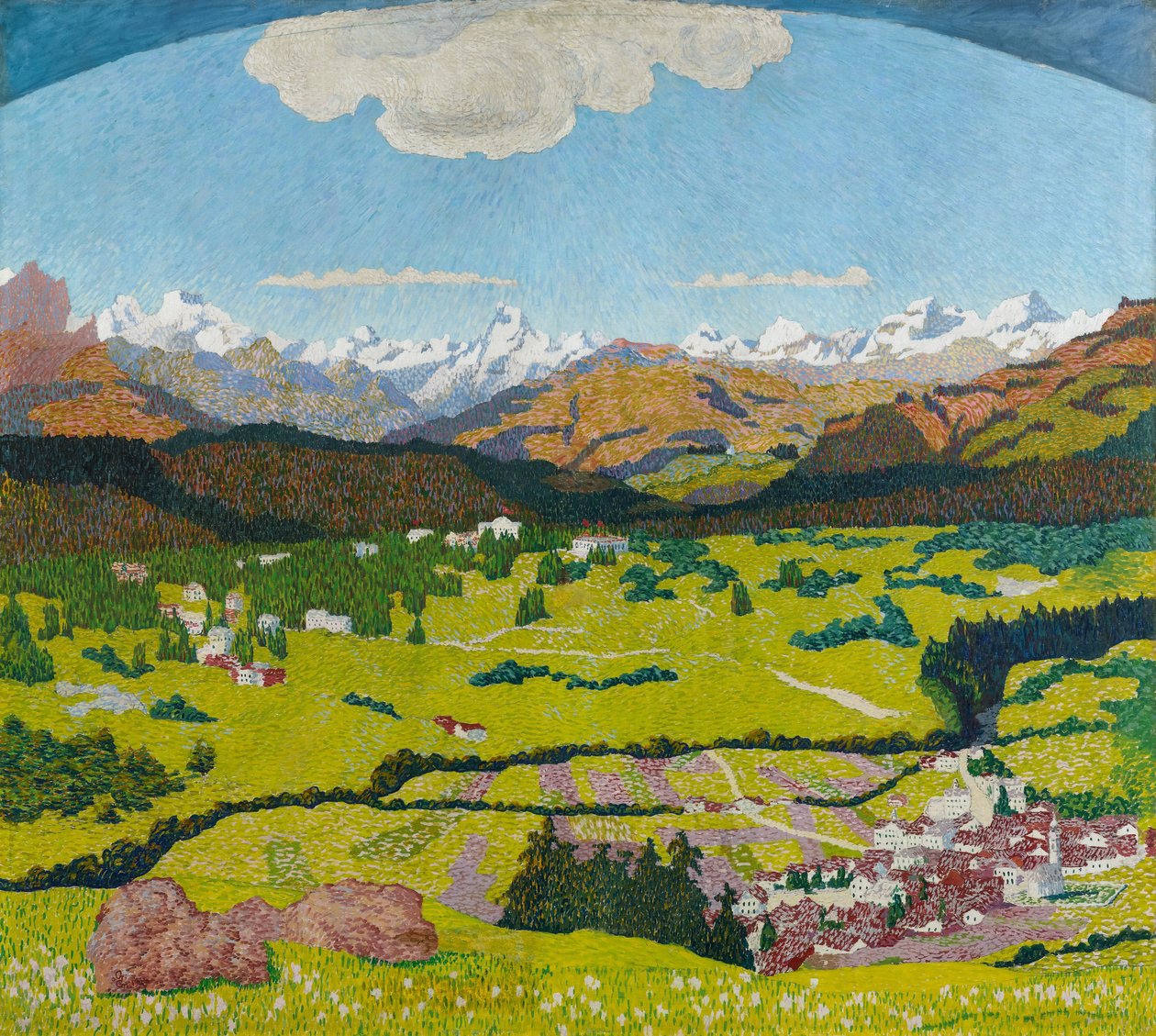 Panorama di Flims. Trittico, pannello centrale, 1904 da Giovanni Giacometti