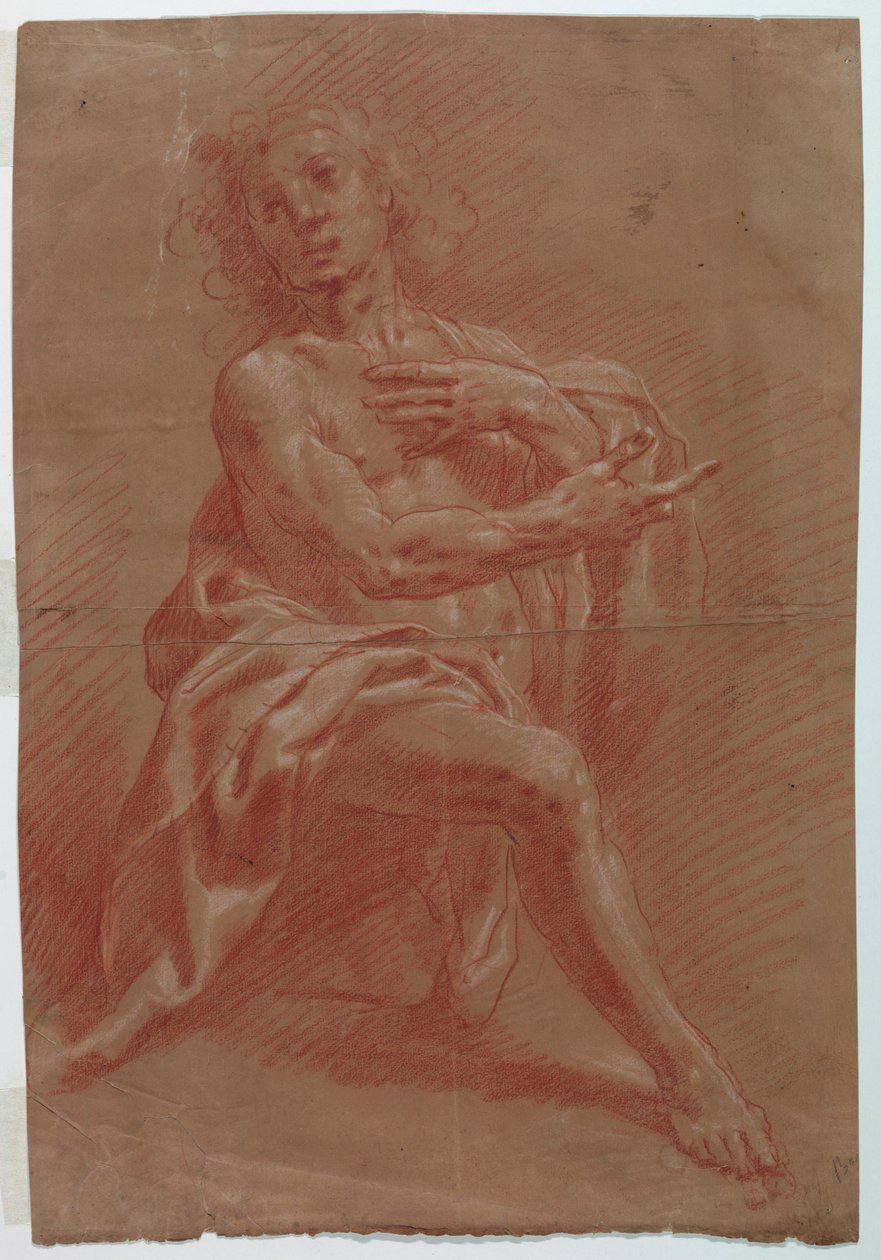 Disegno, Uomo inginocchiato, per un