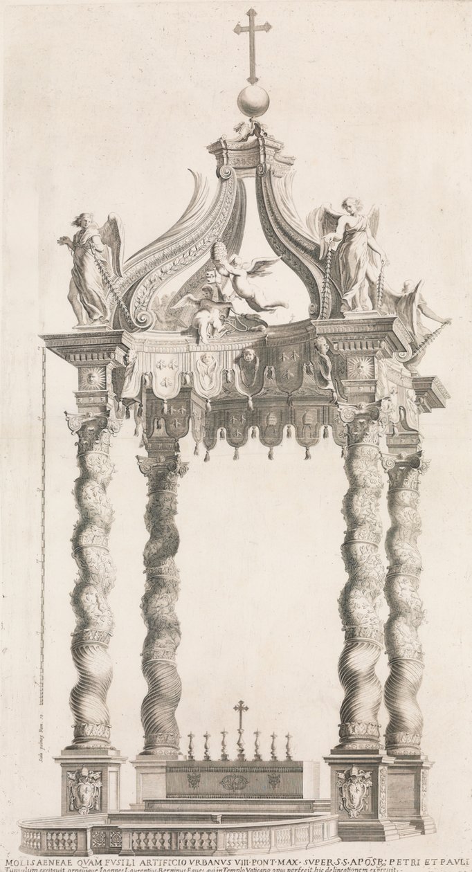 Vista isolata del Baldacchino di Bernini. Tavola 39 dall