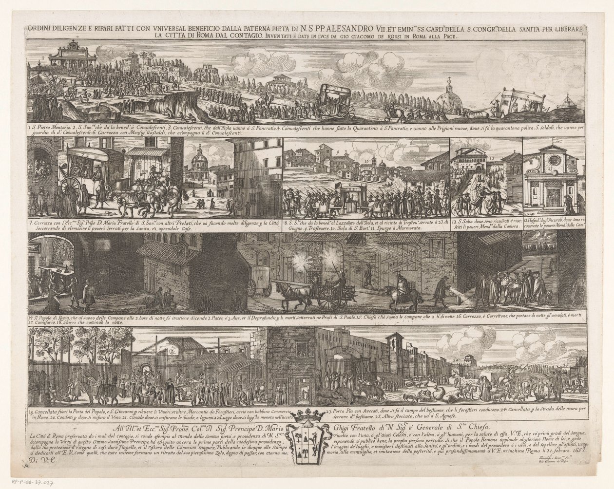 Processione per liberare Roma dalla peste da Giovanni Giacomo de