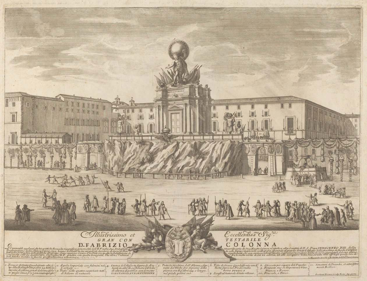 Il Tempio di Giano, per il Festival della "Chinea" da Giovanni Girolamo Frezza after Alessandro Specchi